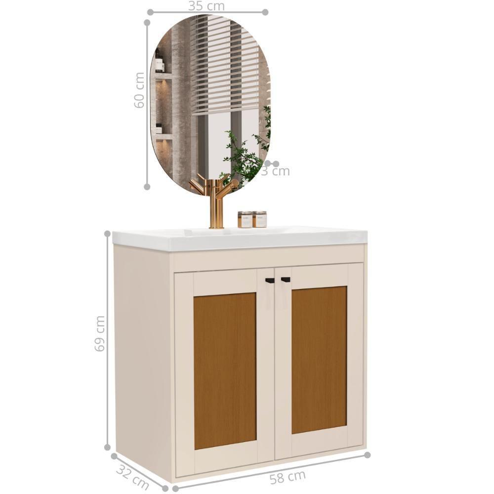 Kit Banheiro Hermes Off White Cedro - 2