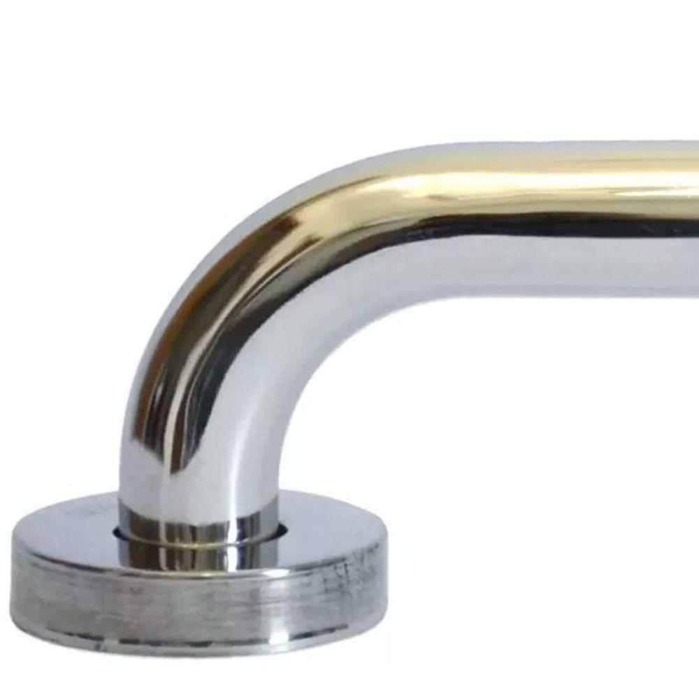 Kit 5 Barras Alça De Apoio Banheiro Inox 40cm - 2