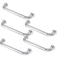 Kit 5 Barras Alça De Apoio Banheiro Inox 40cm - 5