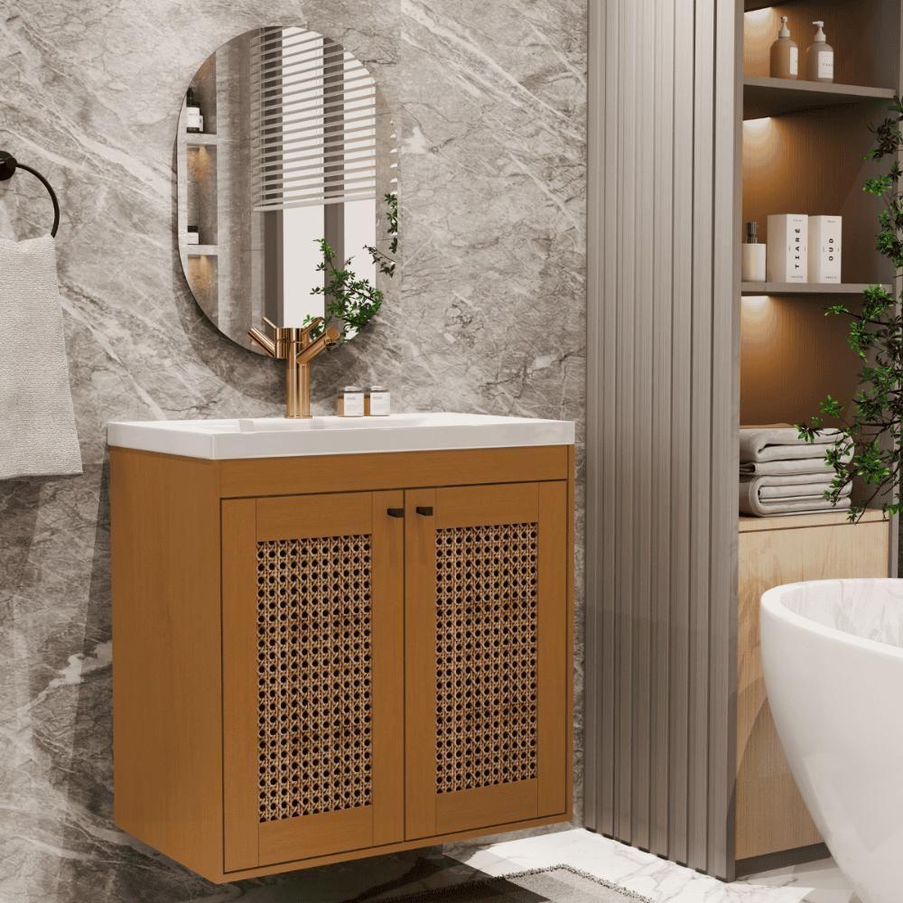 Kit Banheiro Hermes Cedro Rattan - 1