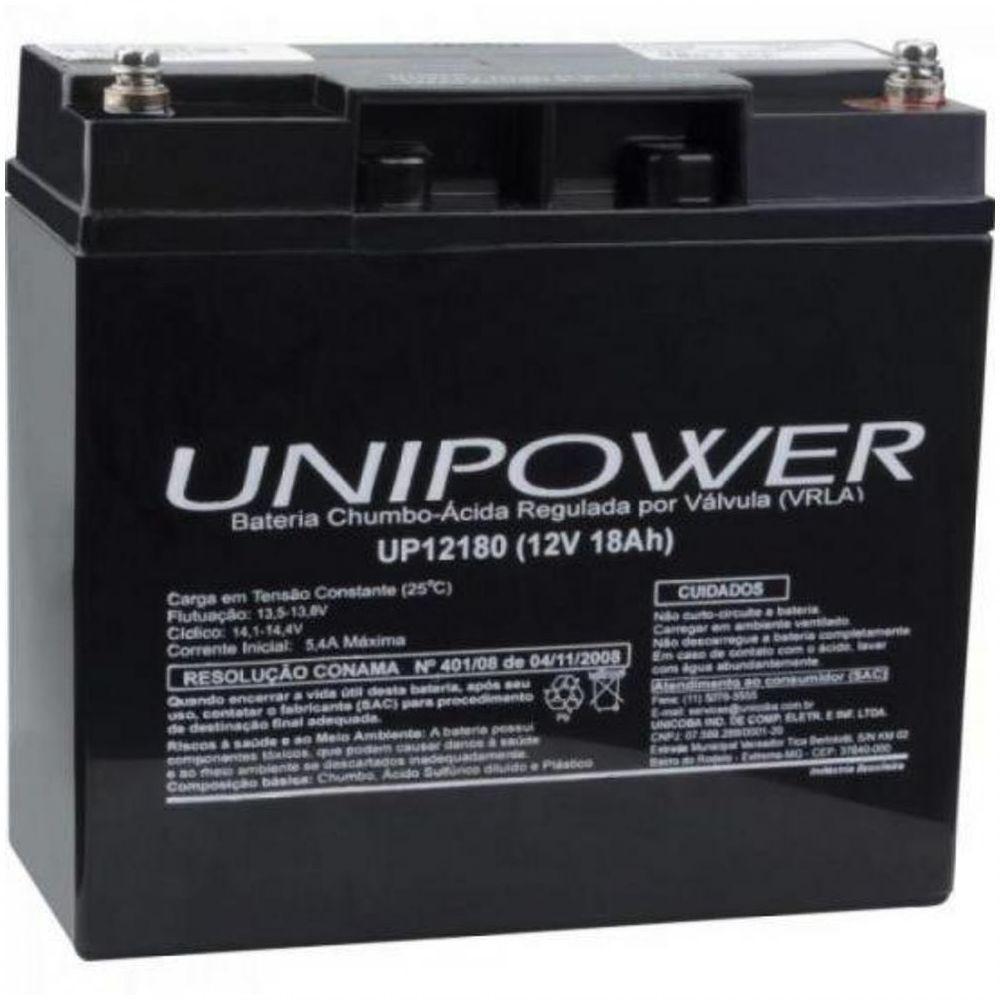Bateria Estacionária Selada 12V/18A Vrla Up12180 Unipower - 1