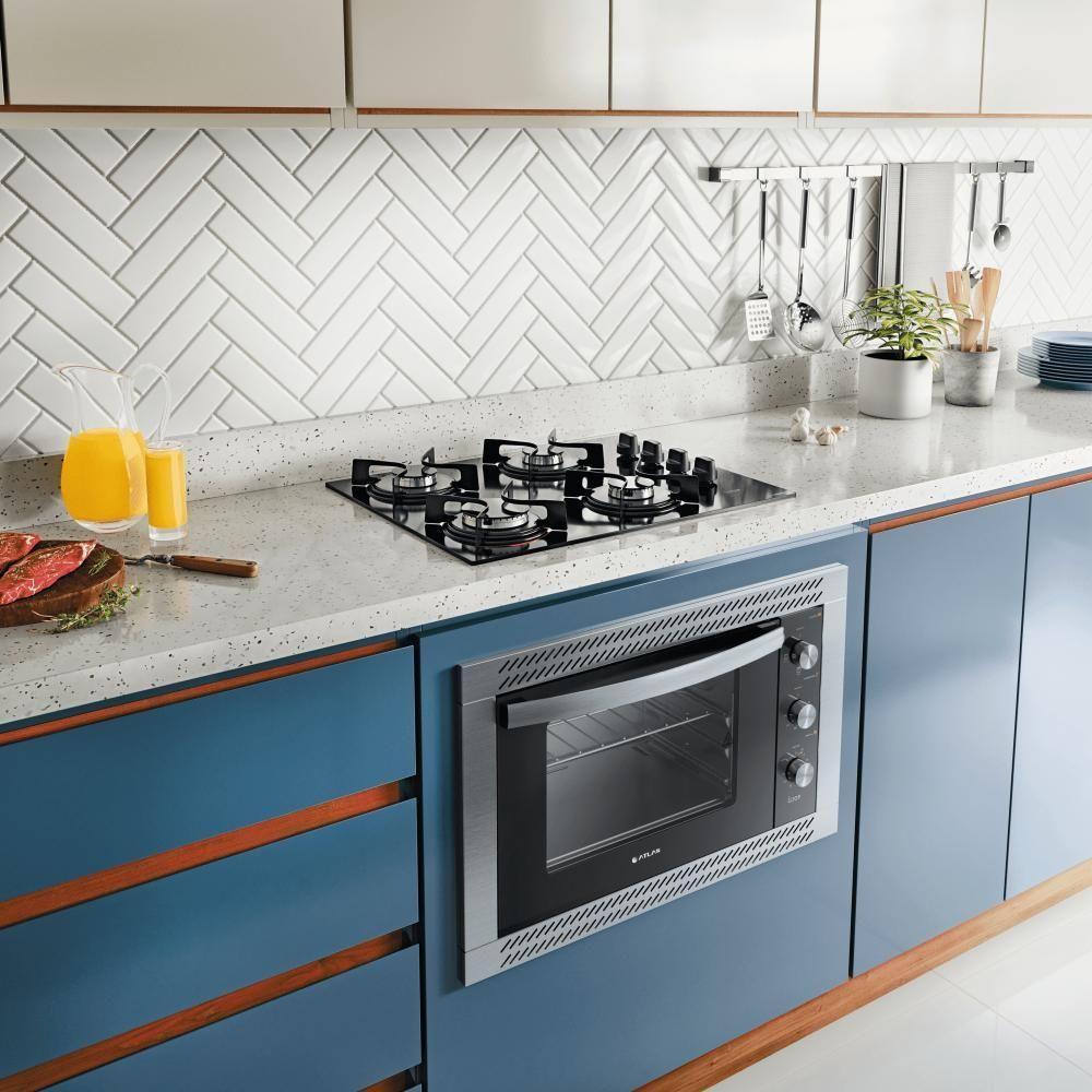 Cooktop 4 Bocas Preto Com Mesa De Vidro Atlas U Top Bivolt - 6