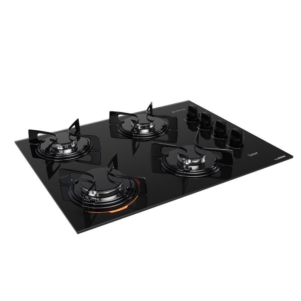 Cooktop 4 Bocas Preto Com Mesa De Vidro Atlas U Top Bivolt - 9