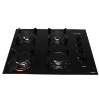 Cooktop 4 Bocas Preto Com Mesa De Vidro Atlas U Top Bivolt - 7