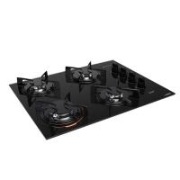 Cooktop 4 Bocas Preto Com Mesa De Vidro Atlas U Top Bivolt - 9