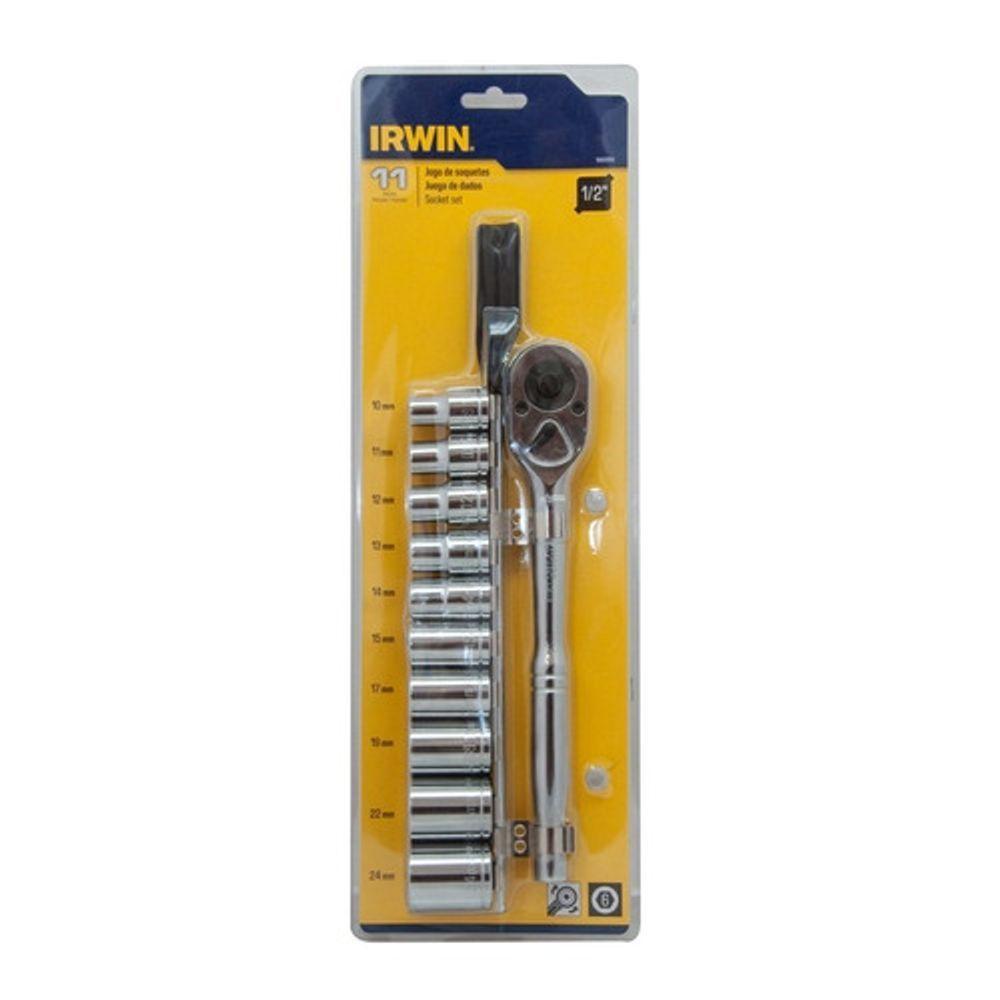 Jogo De Soquetes Sextavado 1-2 11 Peças Irwin 1884954 – Profissional, Resistente E Completo - 3