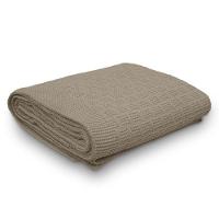 Manta Decorativa Para Sofá Tricot Golden 1,20m X 1,50m 100% Algodão Amêndoa - 1