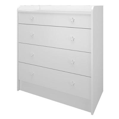 Cômoda Infantil Trocador 4 Gavetas Branco