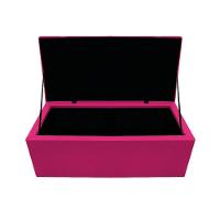 Calçadeira Baú Estofada 90cm Solteiro Suede Pink Adj Decor - 7