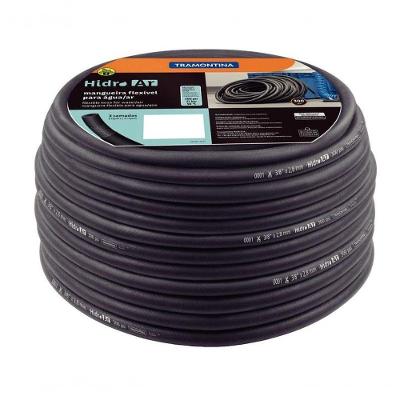 Mangueira Hidro Ar 300 Psi Tramontina Para água Ou Ar Em Pvc Flexível 1-4" X 2,6mm 3 Camadas 50m