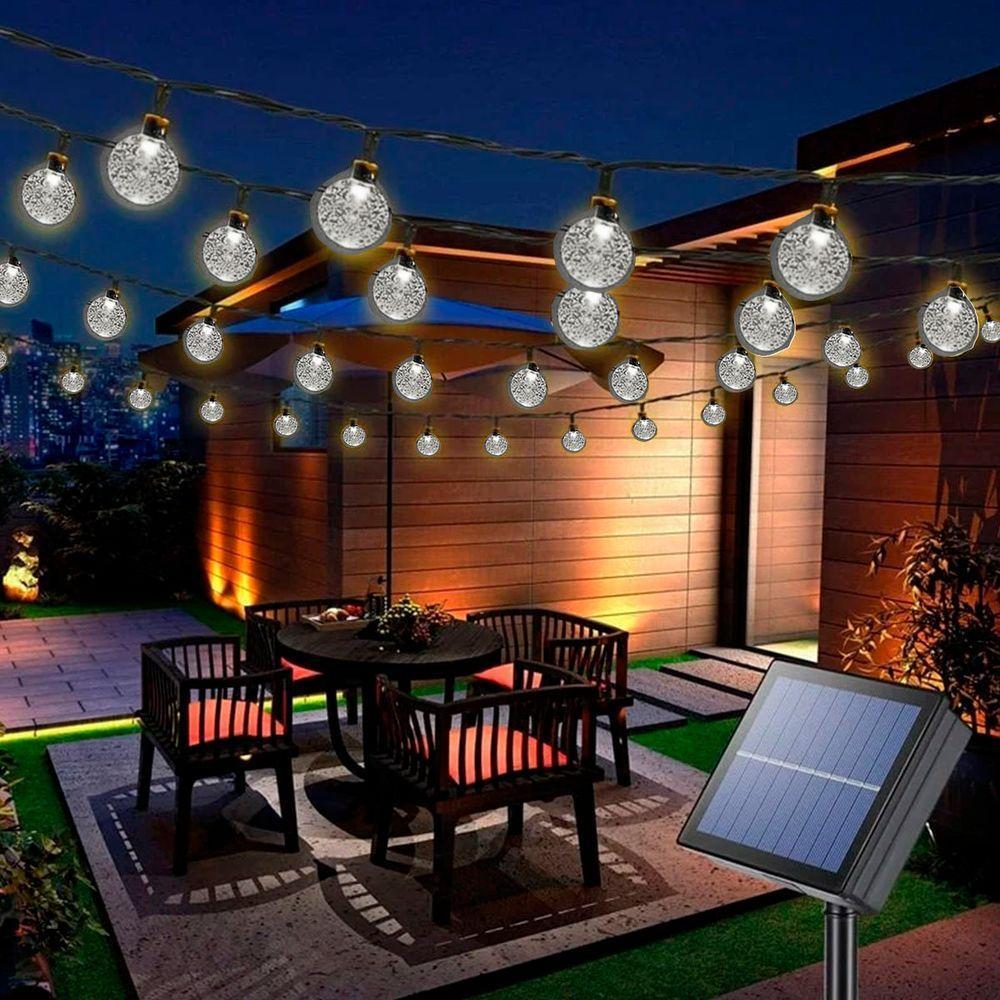 Pisca Cordão Varal Solar Natal 10 Lâmpadas Leds Branco De 5m - 2