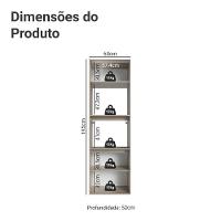 Torre Quente 60 Cm 2 Portas 2 Nichos Suspenso Nice Madesa Crema - 2