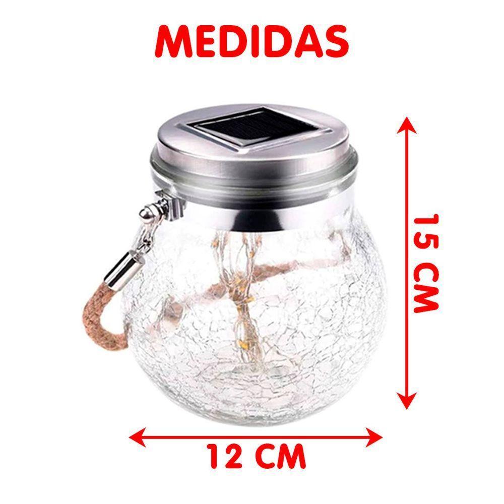 Globo Fraco Luzes Fio De Fadas Solar Lanterna Leds Amarelo - 6