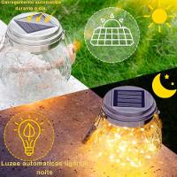 Globo Fraco Luzes Fio De Fadas Solar Lanterna Leds Amarelo - 5