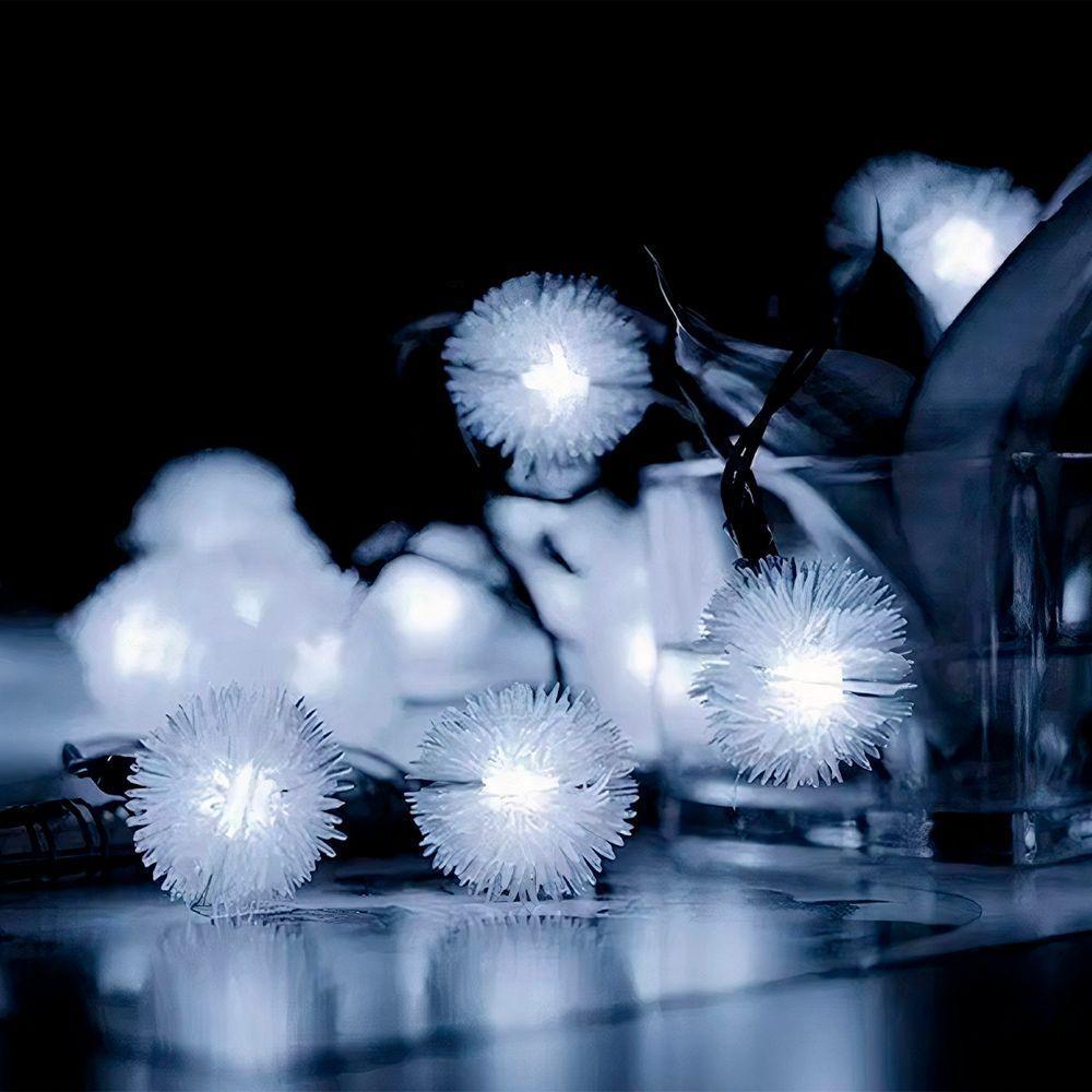 Pisca Cordão Dente De Leão Solar Externo 5m 20 Leds Branco - 3