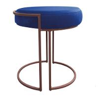 Kit 02 Puffs Love Suede Base Cobre Azul Royal - 2