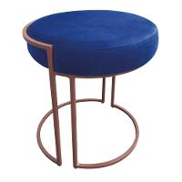 Kit 02 Puffs Love Suede Base Cobre Azul Royal - 3