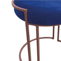 Kit 02 Puffs Love Suede Base Cobre Azul Royal - 6