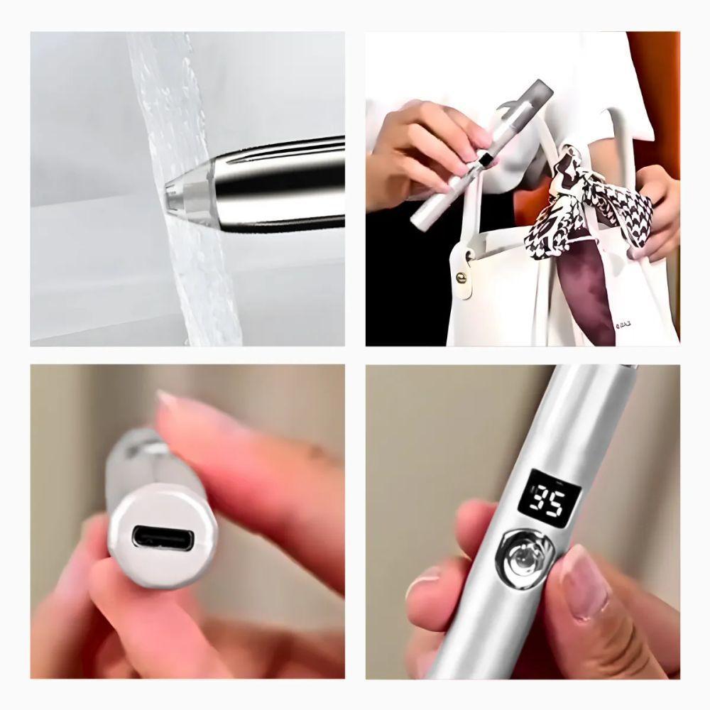 Caneta Depiladora Aparadora Facial Elétrico Portátil - Branc - 6