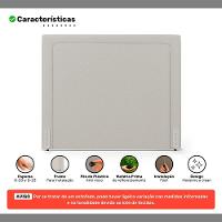 Cabeceira Cama Box Casal Padrão Alba 140cm Com Frame Linho Bege - Desk Design - 3