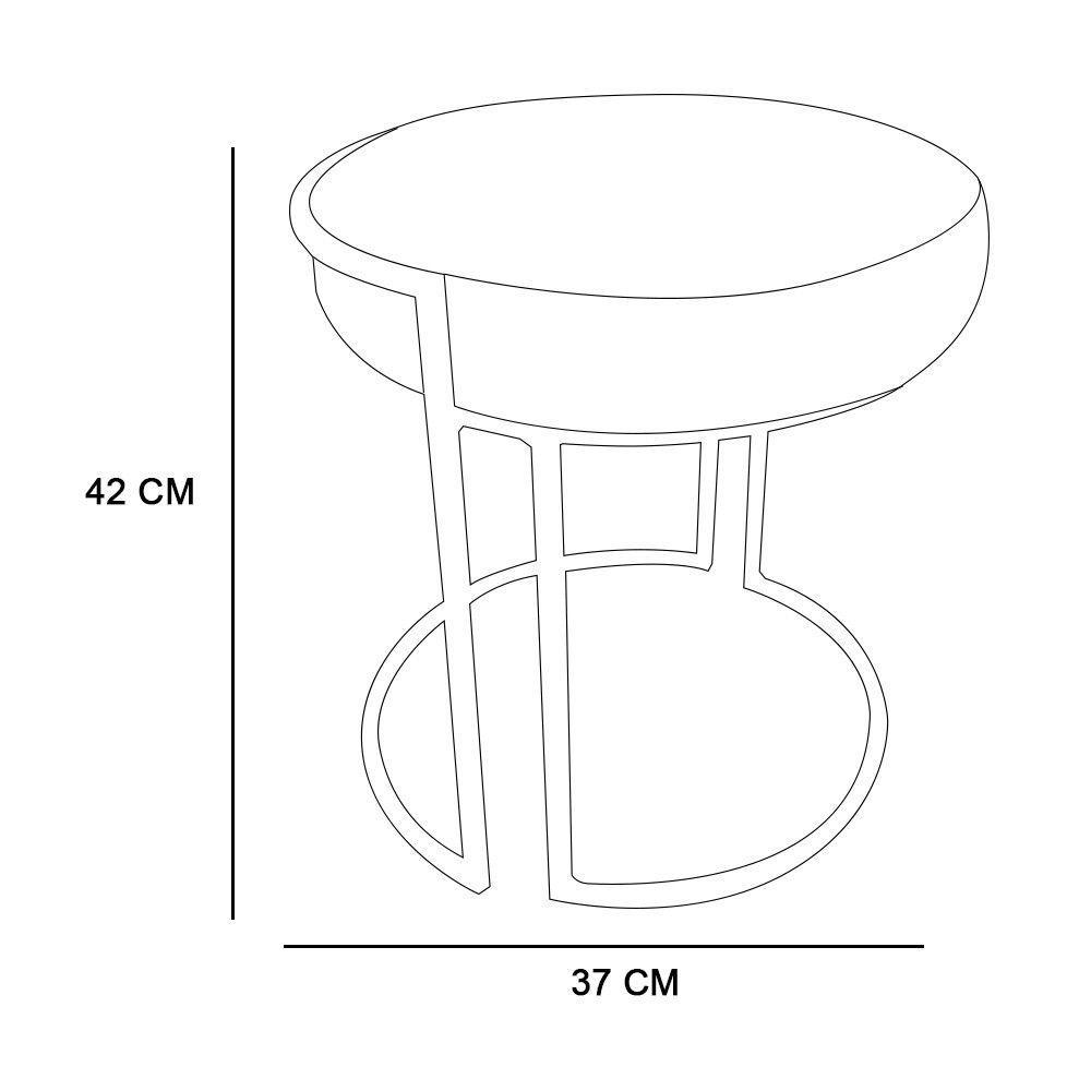 Kit 02 Puff Love Suede Base Preto Azul Royal - 6