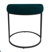 Kit 02 Puff Love Suede Base Preto Azul Pavão - 5