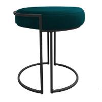 Kit 02 Puff Love Suede Base Preto Azul Pavão - 7