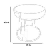 Kit 02 Puff Love Suede Base Preto Azul Pavão - 8