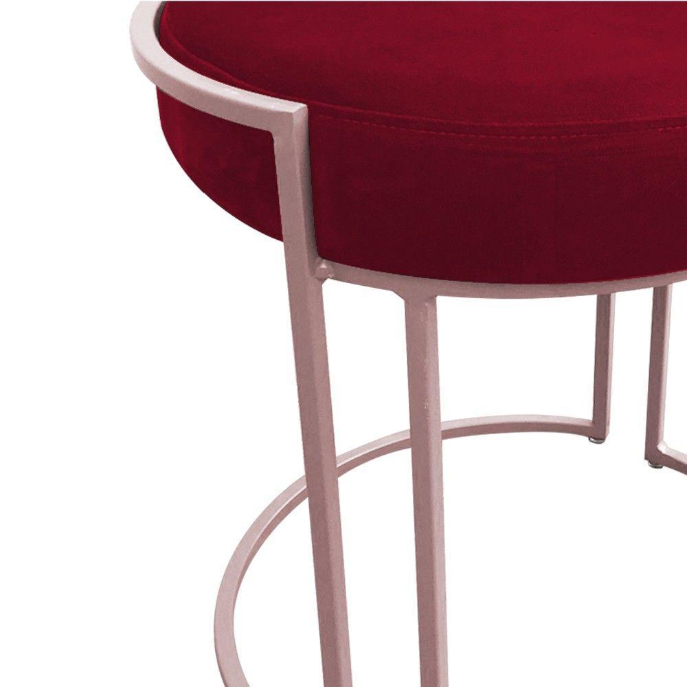 Kit 02 Puffs Love Suede Base Rosê Vermelho - 6