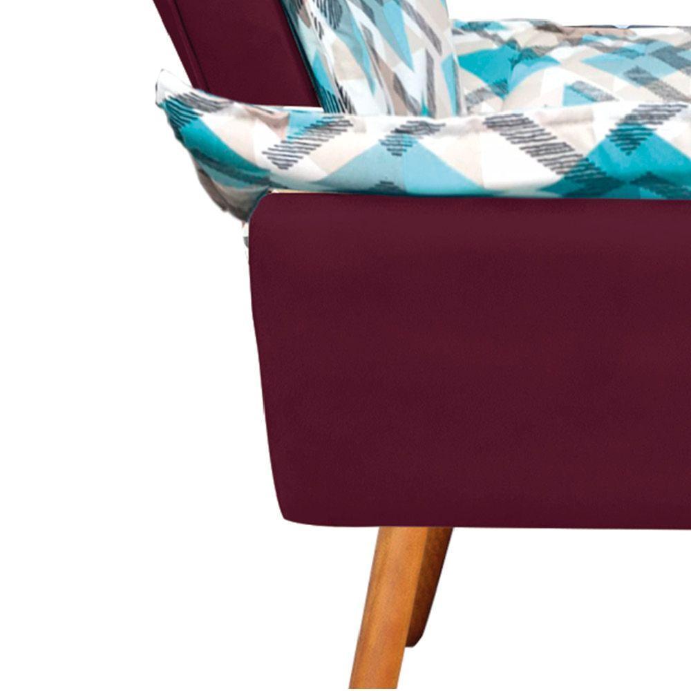 Kit 1 Namoradeira 2 Poltronas E 2 Puffs Opala Composê Suede - 10