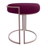 Kit 02 Puffs Love Suede Base Rosê Vinho - 2