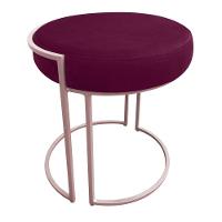 Kit 02 Puffs Love Suede Base Rosê Vinho - 3