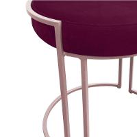 Kit 02 Puffs Love Suede Base Rosê Vinho - 6