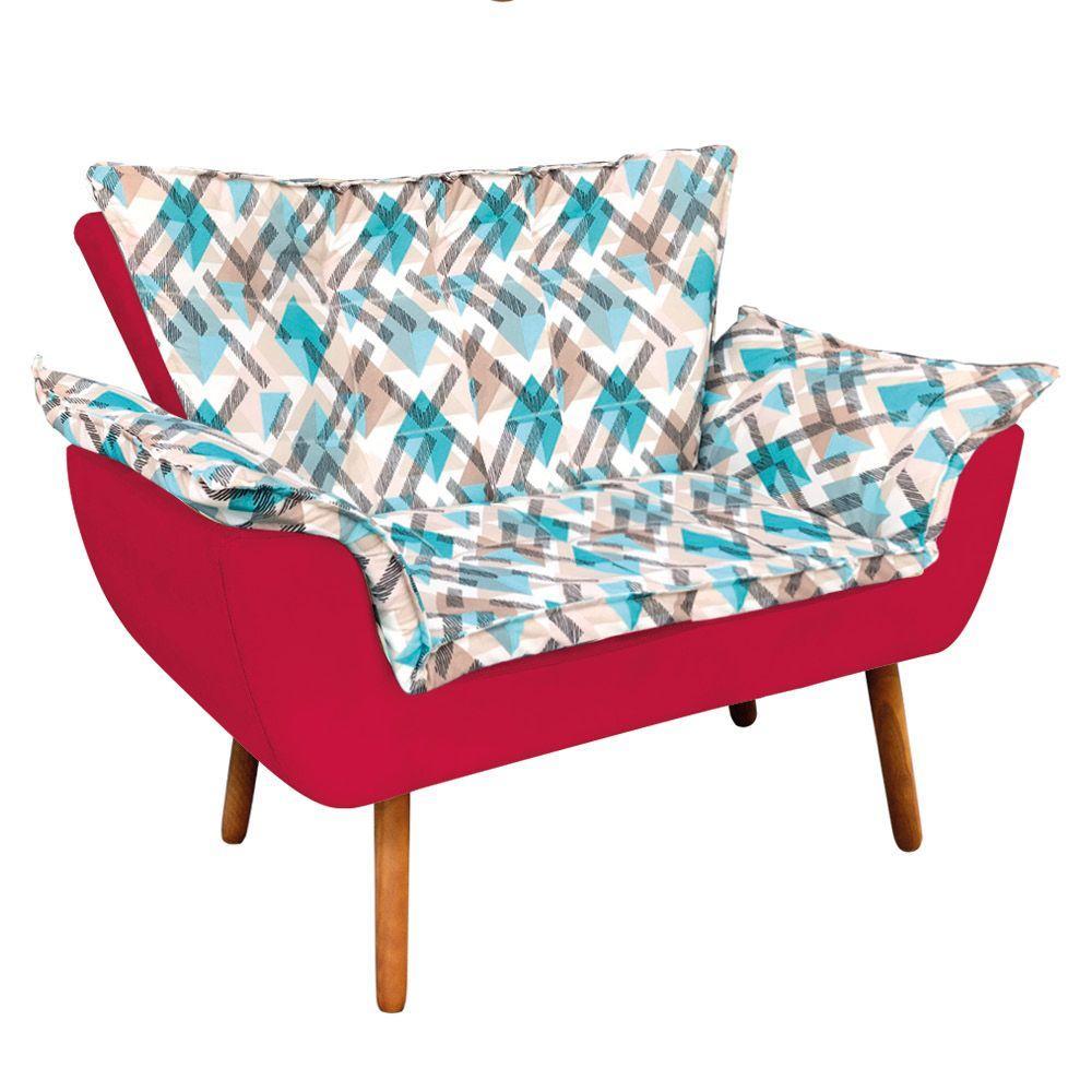 Kit 1 Namoradeira 2 Poltronas E 2 Puffs Opala Composê Suede - 6