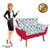 Kit 1 Namoradeira 2 Poltronas E 2 Puffs Opala Composê Suede - 3