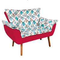 Kit 1 Namoradeira 2 Poltronas E 2 Puffs Opala Composê Suede - 6