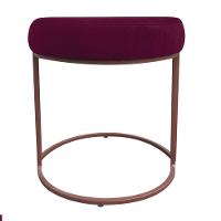 Kit 02 Puffs Love Suede Base Cobre Vinho - 5