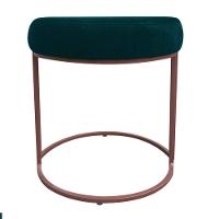 Kit 02 Puffs Love Suede Base Cobre Azul Pavão - 5