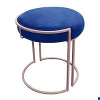 Kit 02 Puffs Love Suede Base Rosê Azul Royal