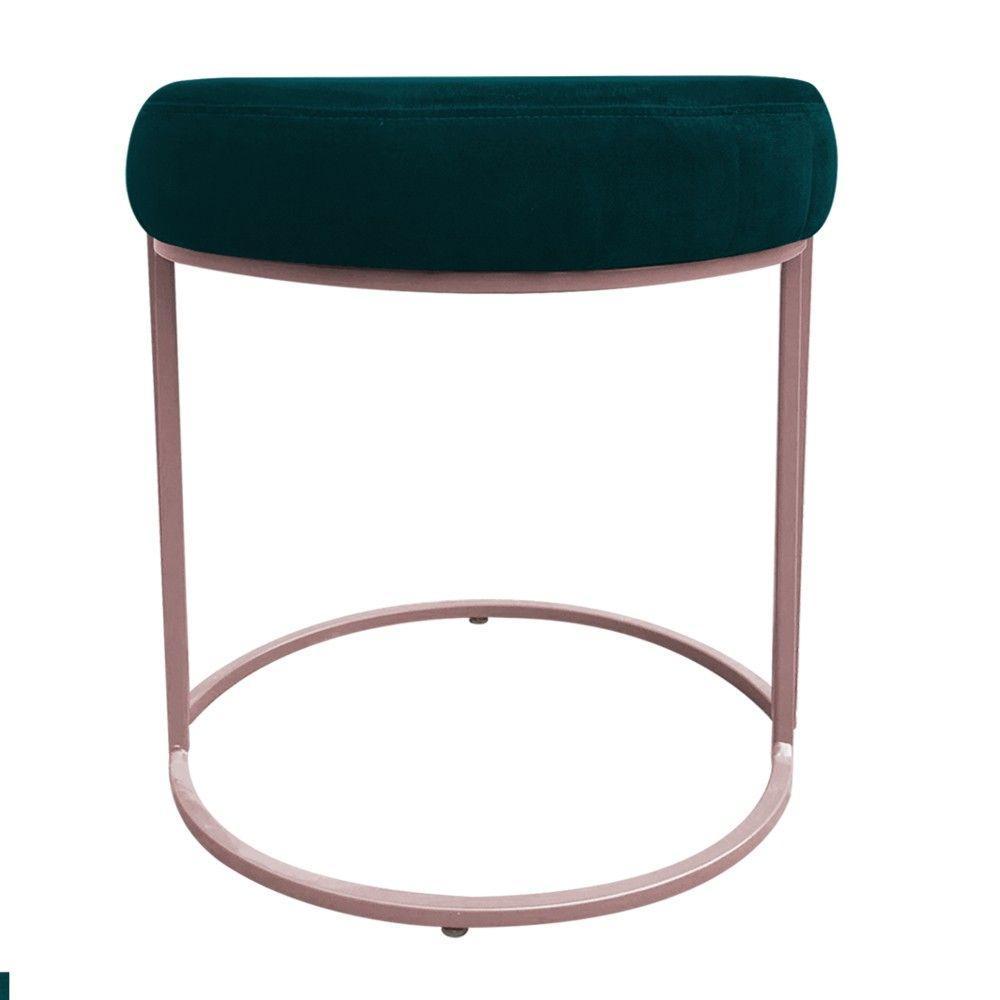 Kit 02 Puffs Love Suede Base Rosê Azul Pavão - 5