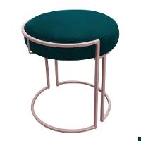 Kit 02 Puffs Love Suede Base Rosê Azul Pavão