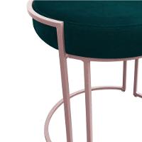 Kit 02 Puffs Love Suede Base Rosê Azul Pavão - 6