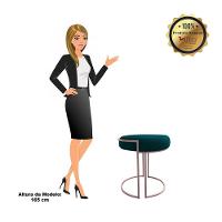 Kit 02 Puffs Love Suede Base Rosê Azul Pavão - 7