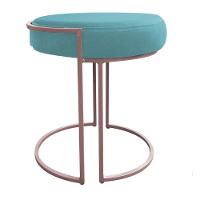 Kit 02 Puff Love Suede Base Rosê Azul Turquesa - 2