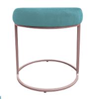 Kit 02 Puff Love Suede Base Rosê Azul Turquesa - 3