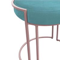 Kit 02 Puff Love Suede Base Rosê Azul Turquesa - 6