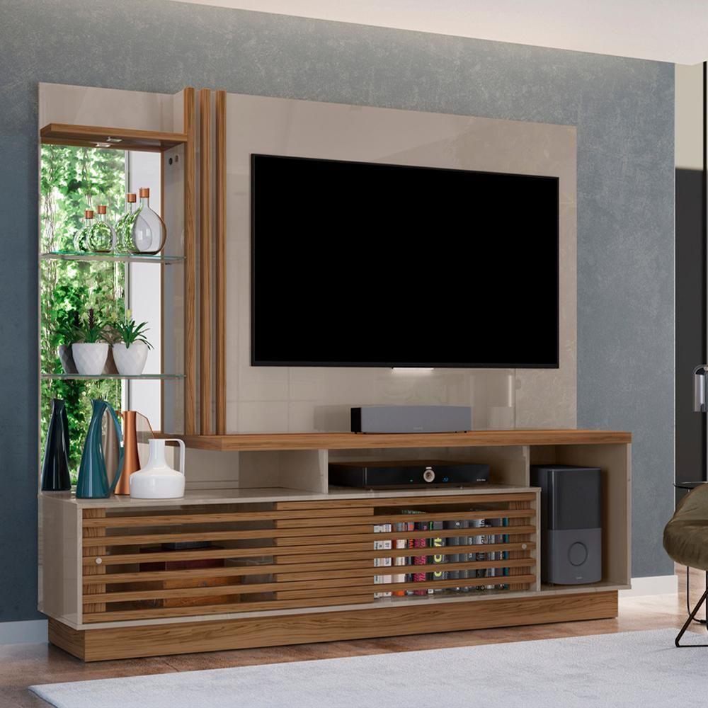 Estante Home Tv 60 Polegadas 200 Cm Frizz Plus Madetec Fend Naturale - 6