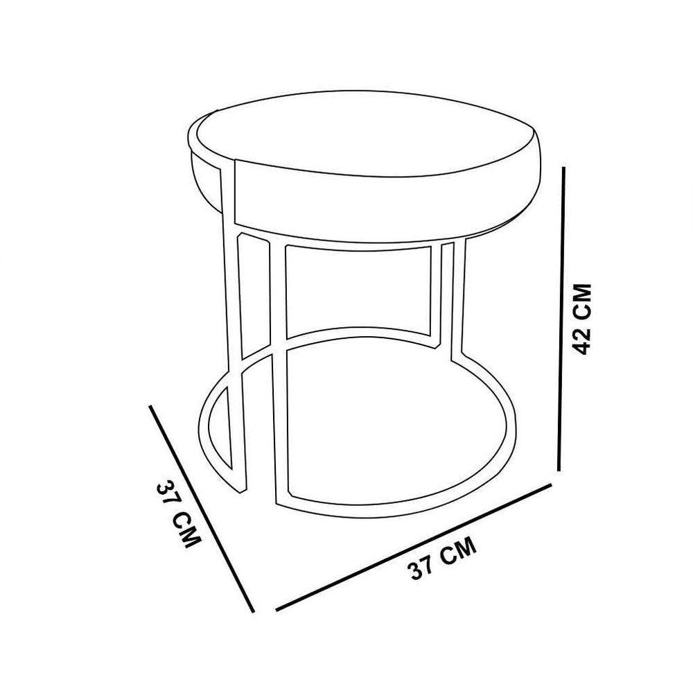 Kit 4 Puffs Love Suede Base Rose Vermelho - 3