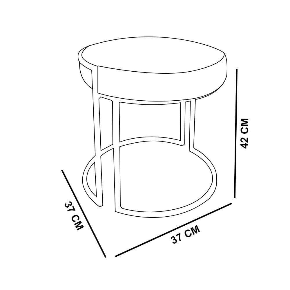 Kit 4 Puffs Love Suede Base Rose Vermelho - 6