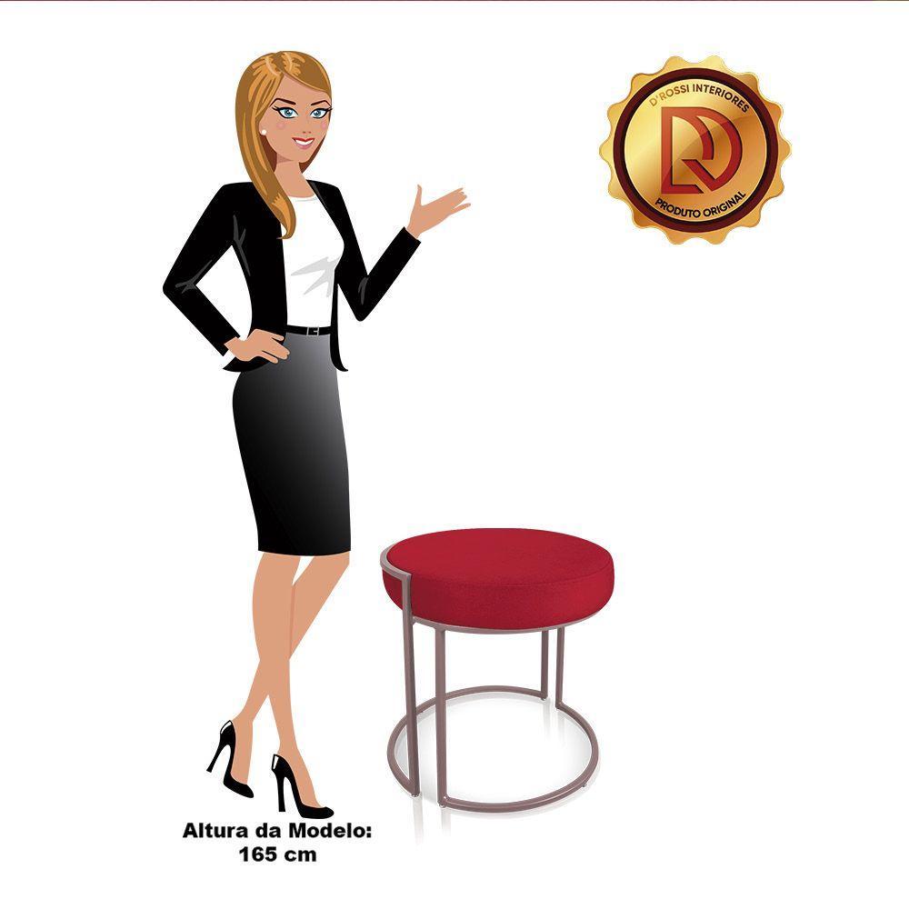 Kit 4 Puffs Love Suede Base Rose Vermelho - 8